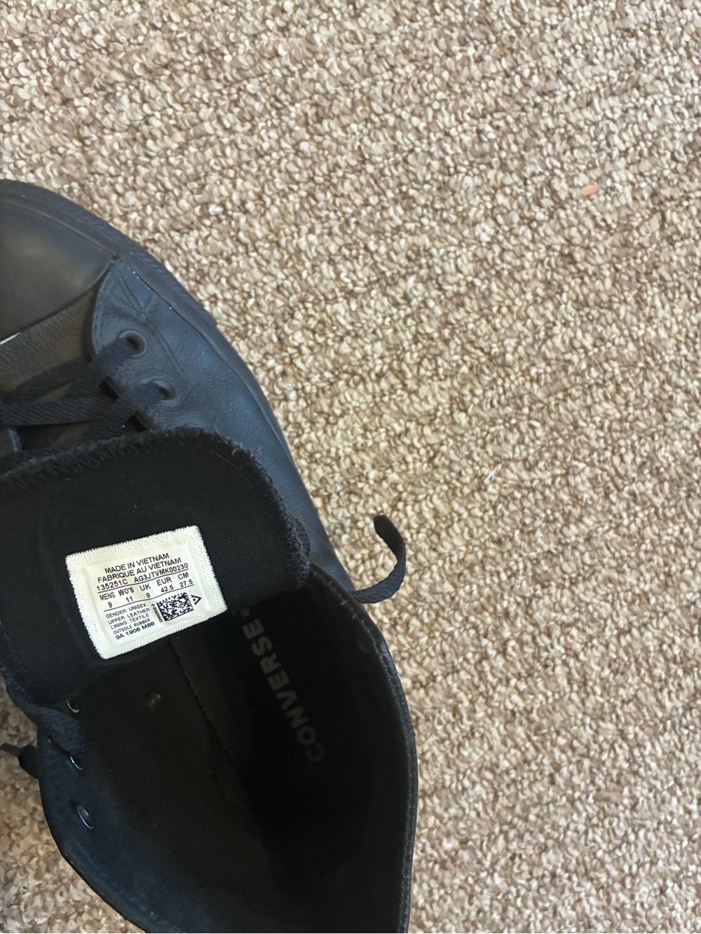 Converse Men’s Black High-Top Sneakers (Matte Black)